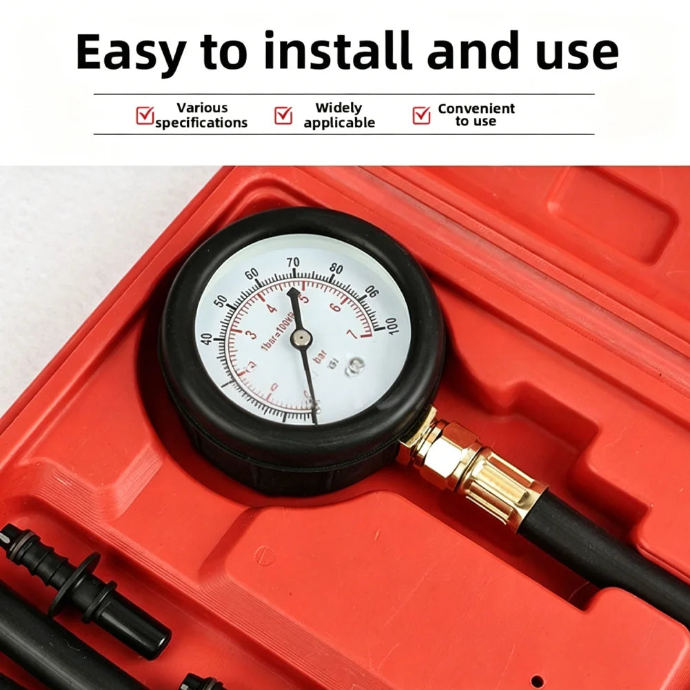 Cylinder Pressure Gauge Kit – Car, Motorcycle & Truck Compression Gauge Kit Axl