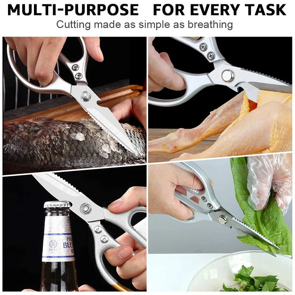 8.5" Multi-Functional Kitchen Scissors – Stainless Steel Shears Kitchen Scissors Axl