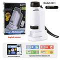 Kids Portable Handheld Microscope 180X – Science Toy Kids Science Microscope Axl WHITE