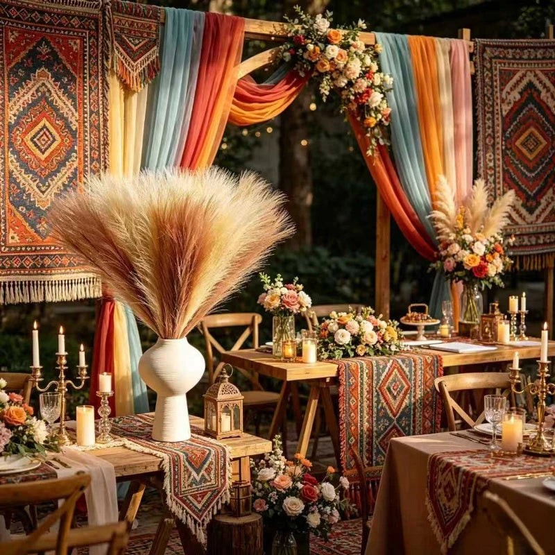 30-Pc Artificial Pampas Grass | No-Shed Boho Home Décor Artificial Flowers Axl