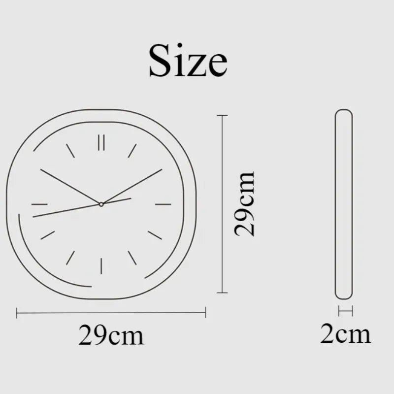 Modern Silent Wall Clock – Concrete & Metal Minimalist Design Silent Wall Clock Axl
