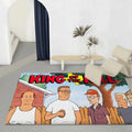 King of the Hill Flannel Floor Mat – Non-Slip Indoor Rug Flannel Floor Mat Axl White2 120x160cm