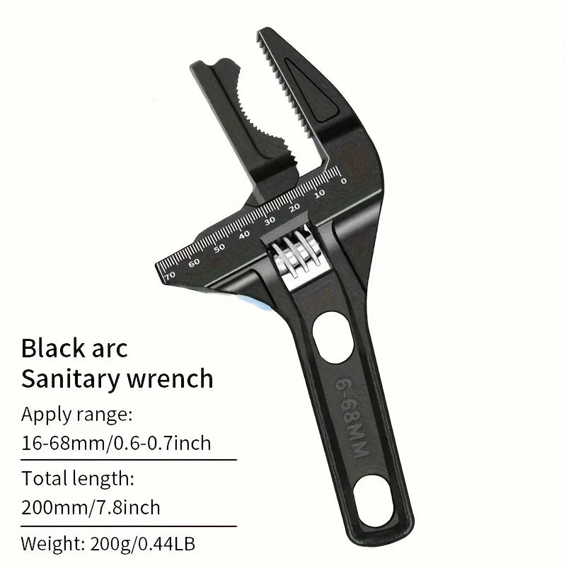 Wide Jaw Basin Wrench – High Carbon Steel Plumbing Tool Basin Wrench Axl black-kj862 4-Inch