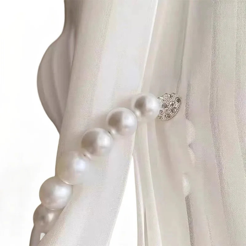 Pearl Magnetic Curtain Holdback Strap – No-Drill Luxury Tie Curtain Holdback Strap Axl