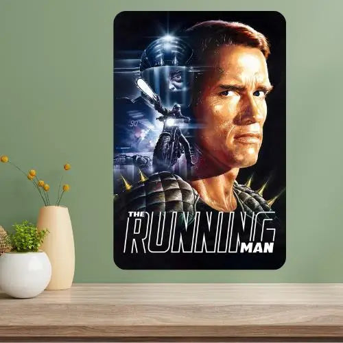 Running Man Classic Movie Metal Poster Sign | Vintage Wall Art Metal Wall Sign Axl aluminum sign aluminum 20x30cm