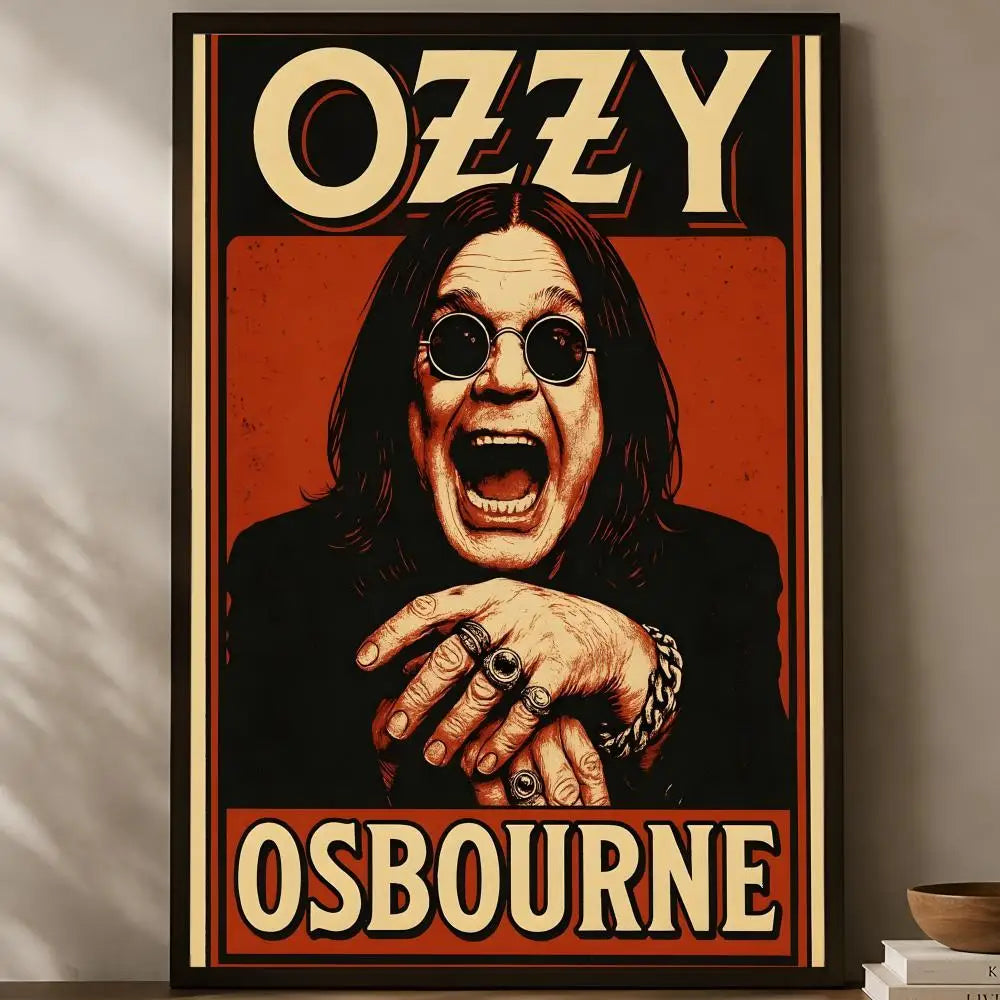 Ozzy Osbourne HD PVC Wall Poster – Self-Stick & Waterproof