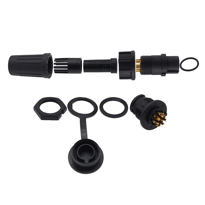 10-Pack IP67 Waterproof 24-Pin Connector Plug & Socket Set Waterproof Electrical Connector Axl