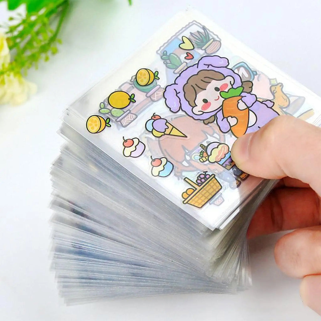 100 Pcs Cute Cartoon Girl Stickers – Waterproof DIY Decals Decorative Sticker Set Axl