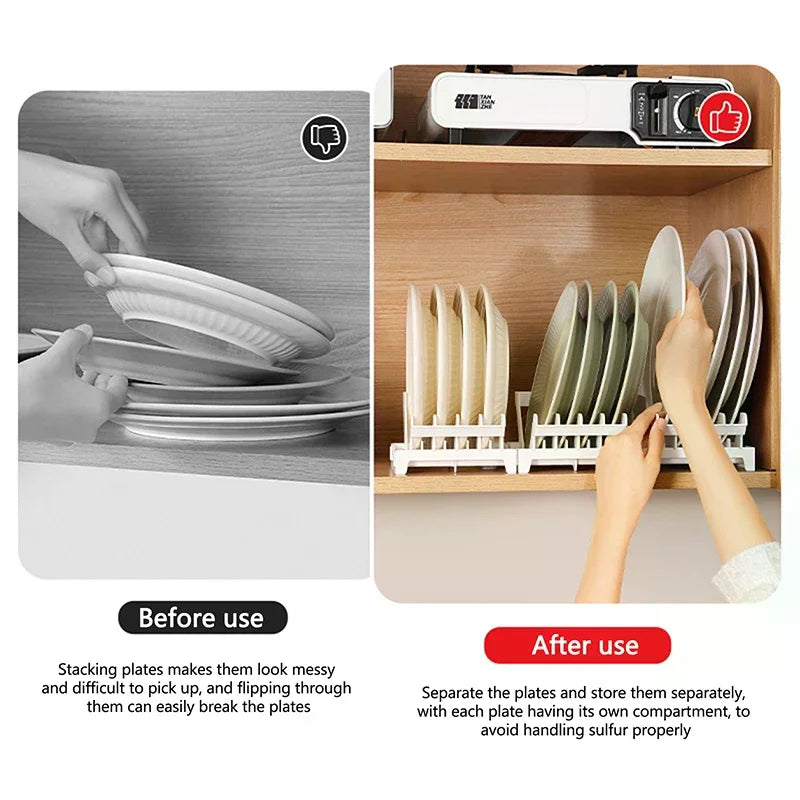 Vertical Dish Drying Rack – Upright Plate Cabinet Organizer Dish Storage Rack Axl