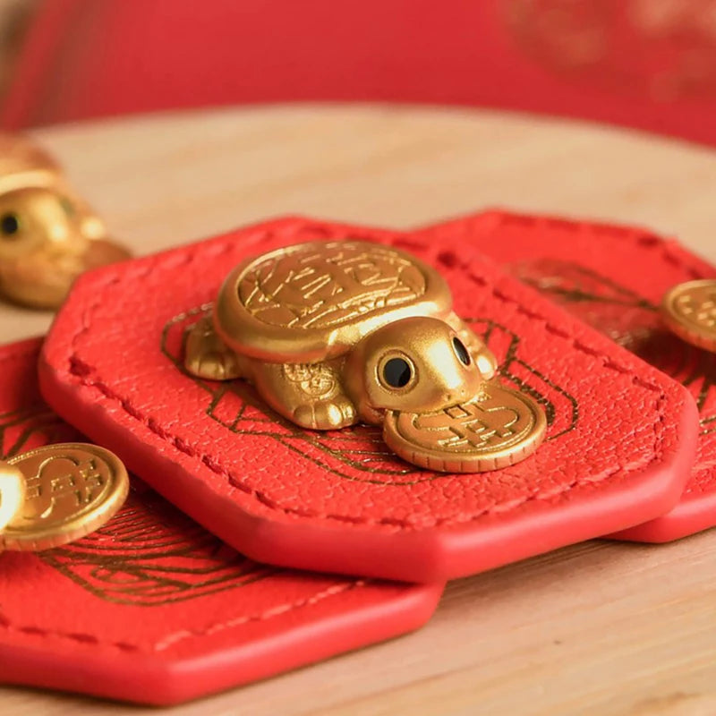 Feng Shui Mini Golden Money Turtle – Lucky Wealth Decor Feng Shui Figurine Axl