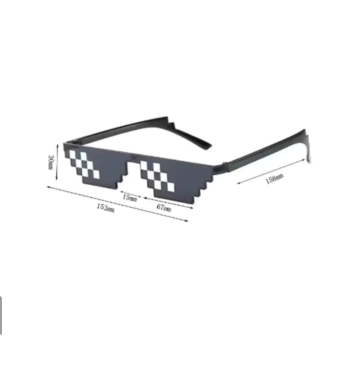 5-Pack Pixel Mosaic Sunglasses – Funny Novelty Party Glasses Novelty Gag Glasses Axl