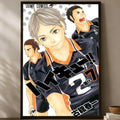 Haikyuu Anime Wall Poster – Self-Stick HD Waterproof Art Anime Wall Poster Axl White08 15X20cmNoframe