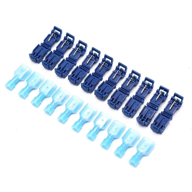 20Pcs T-Tap Splice Wire Connectors – Insulated Crimp Terminals Wire Crimp Terminals Axl Blue