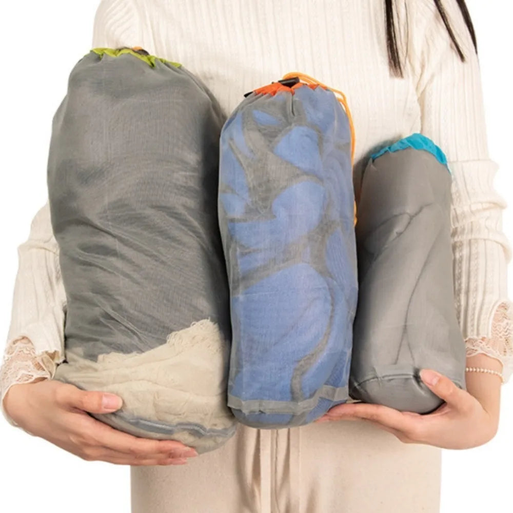 Nylon Mesh Drawstring Storage Bag – Camping & Travel Pouch Mesh Storage Bag Axl