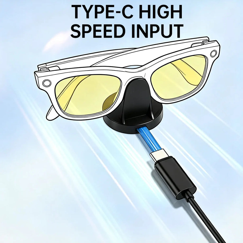 USB-C Charging Stand for Ray-Ban Meta Smart Glasses + 1M Cable Smart Glasses Charger Axl