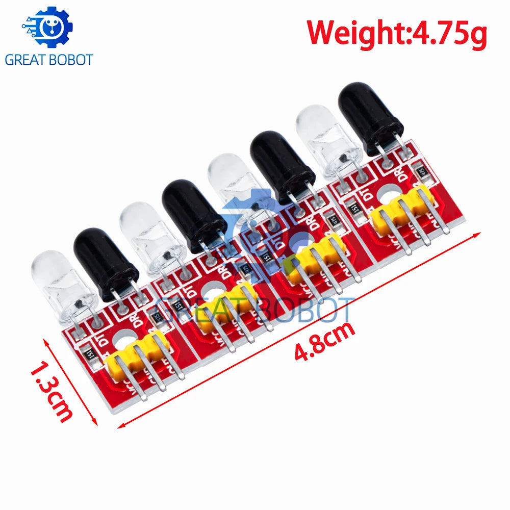 4-Channel IR Tracking & Obstacle Avoidance Module | Robots & Cars IR Sensor Module Axl