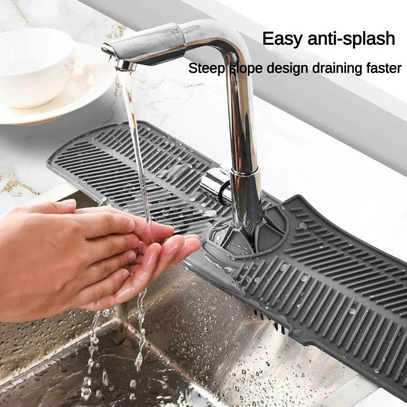 Silicone Faucet Drain Mat – Splash-Proof Kitchen & Bathroom Pad Silicone Drain Mat Axl