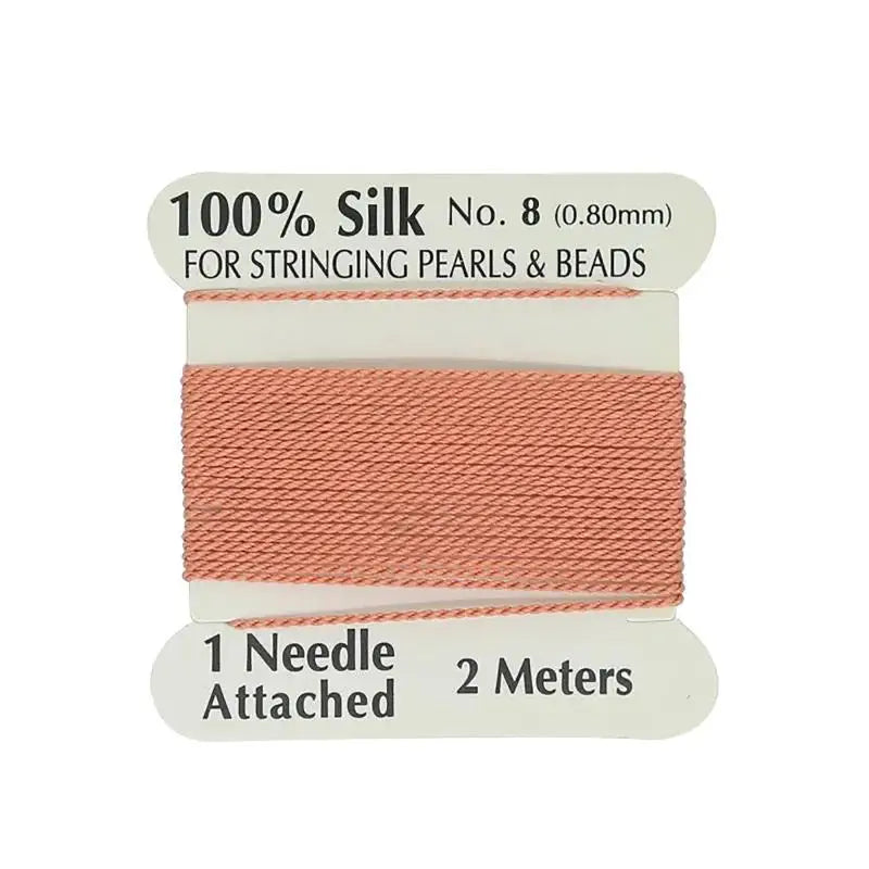 0.8mm Natural Silk Cord 2M – Multicolor DIY Jewelry Making Jewelry Making Cord Axl Light pink