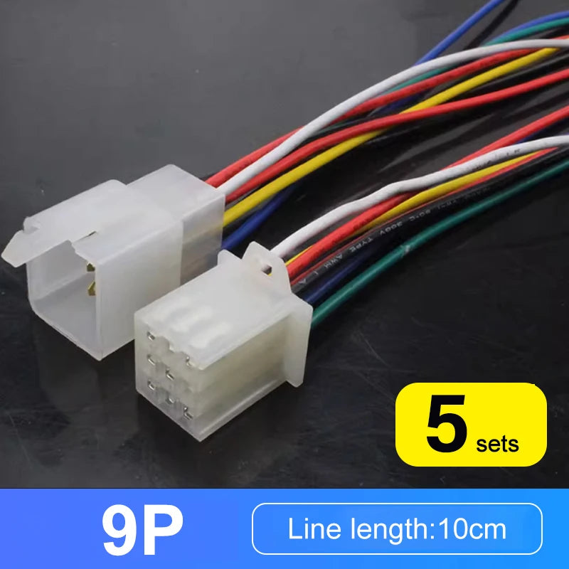 2.8mm Automotive Connector Kit – 5 Sets Male & Female Terminals Automotive Connector Kit Axl 5sets 9P with line