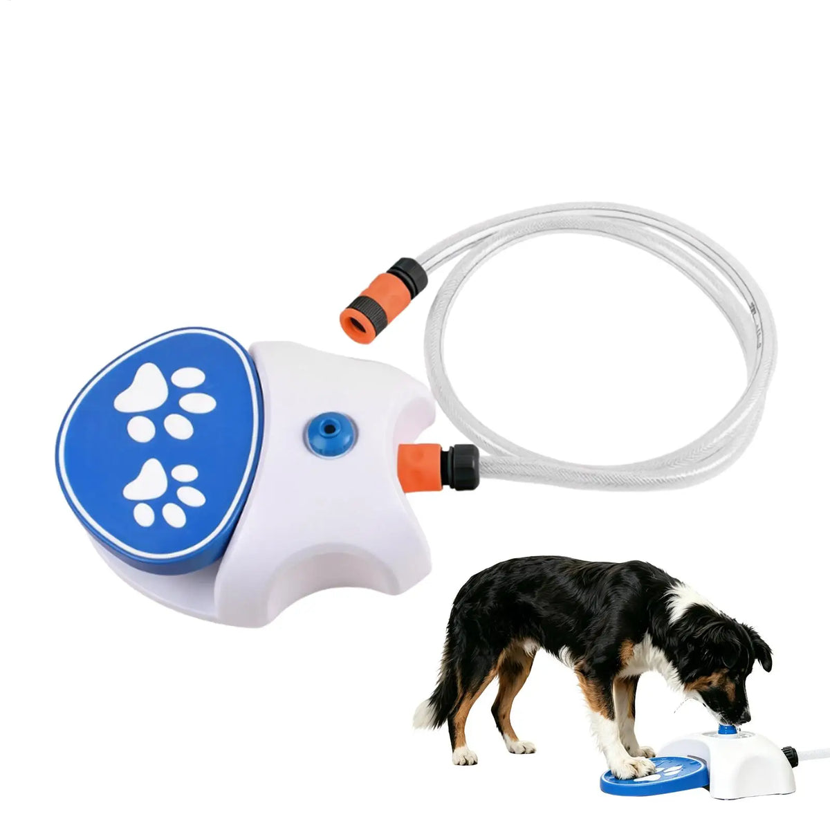 Paw-Activated Outdoor Dog Water Fountain with Hose Pet Water Fountain Axl