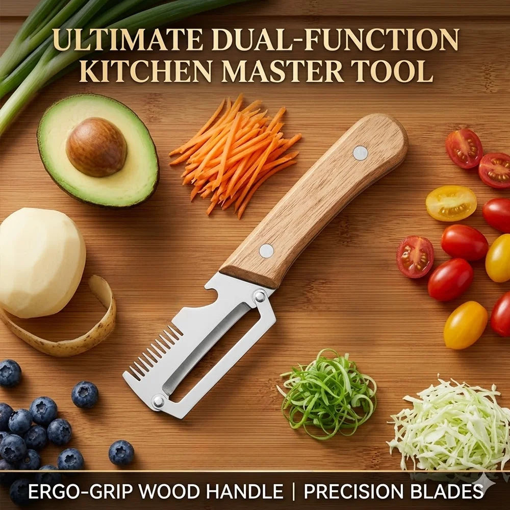 Stainless Steel Vegetable Peeler with Wooden Handle Vegetable Peeler Axl
