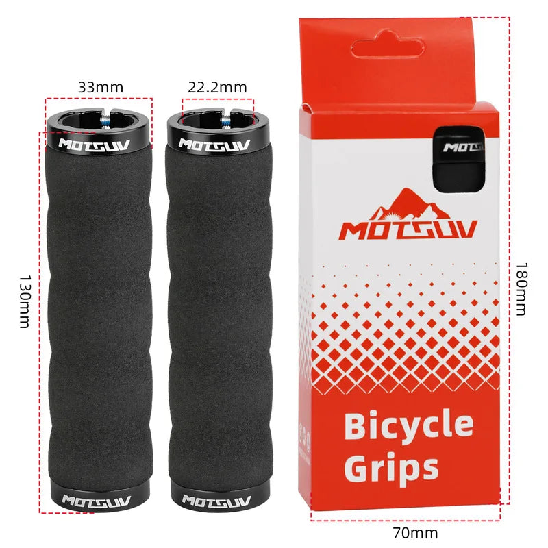 Double Lock-On Bike Handlebar Grips – Anti-Slip Aluminum MTB Bike Handlebar Grips Axl