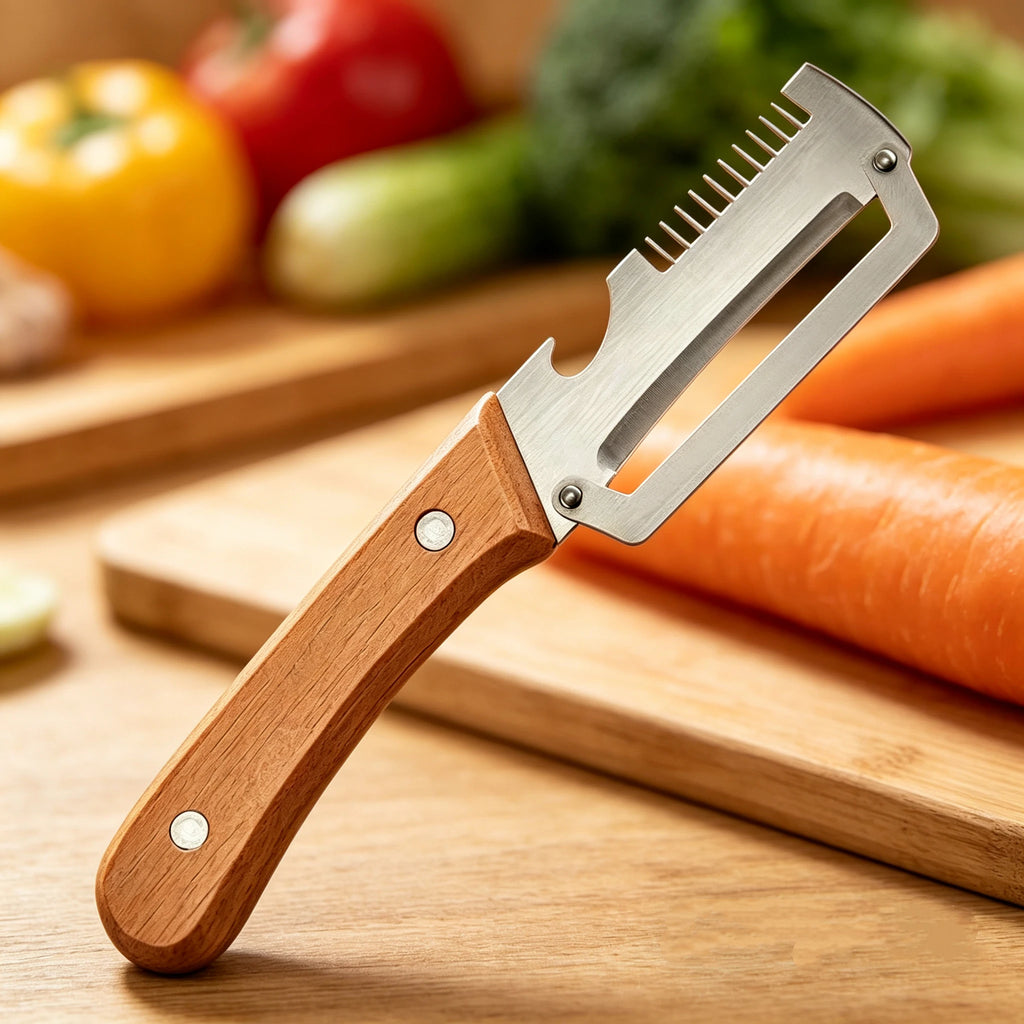 Wooden Handle Stainless Steel Vegetable & Fruit Peeler Vegetable Peeler Axl
