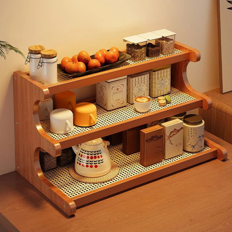 Bamboo 3-Tier Corner Bathroom Shelf & Large Storage Rack Corner Storage Shelf Axl