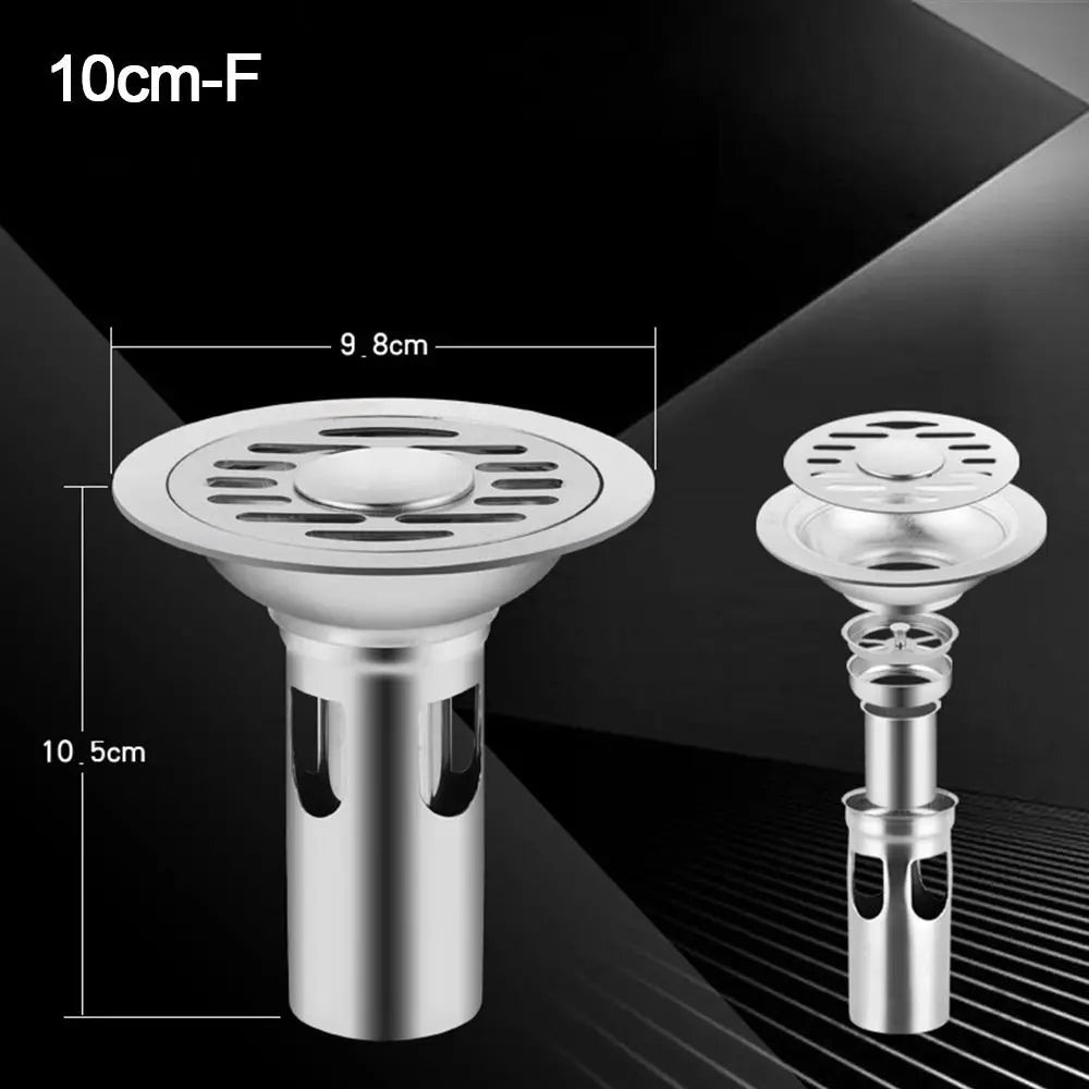 Stainless Steel Square Floor Drain – Anti-Odor Strainer Cover Floor Drain Strainer Axl 10cm-F