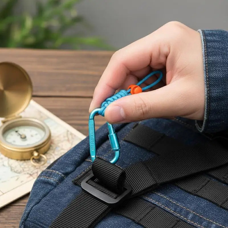 Paracord Water Bottle Carabiner Hook – Hiking & Cycling Clip Carabiner Bottle Clip Axl