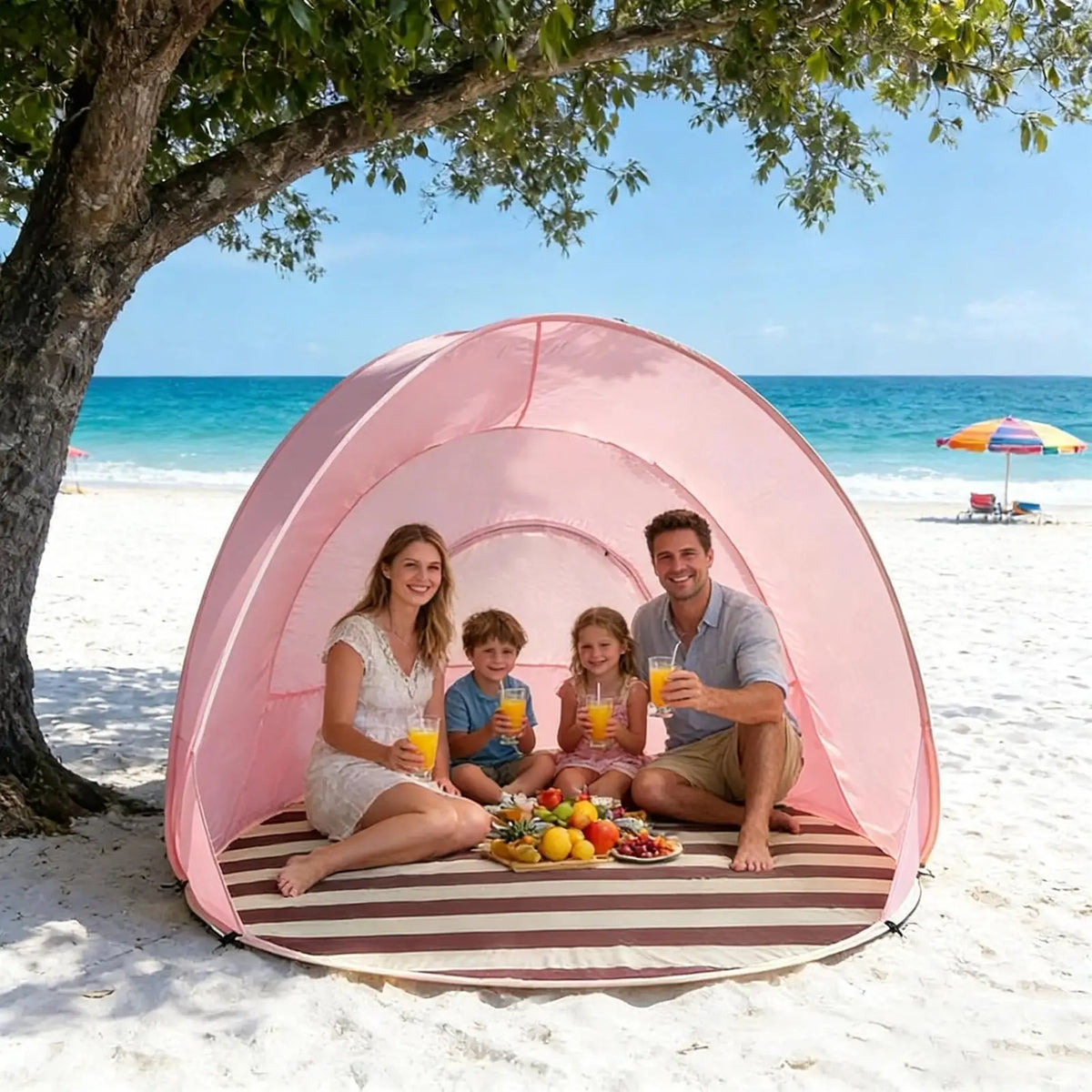 Portable Pop-Up Beach Tent Canopy – Family Sun Shade Pop-Up Beach Tent Axl