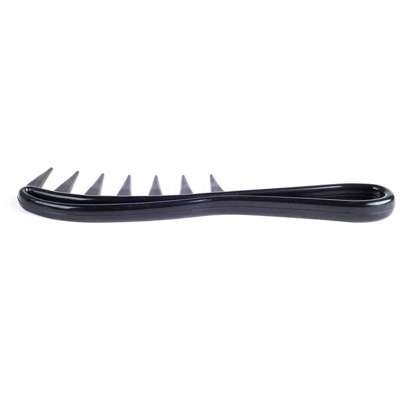 Wide-Tooth Scalp Massage Comb – Men's Black Plastic Hair Comb Hair Comb Axl