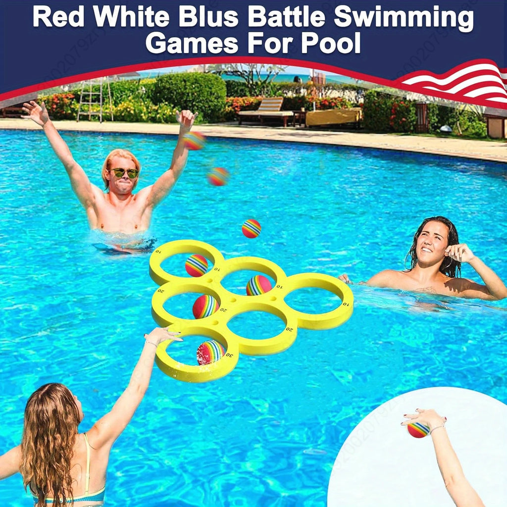 11-Piece Pool Toss Game Set – Floating Water Toy for Families Pool Toss Game Axl