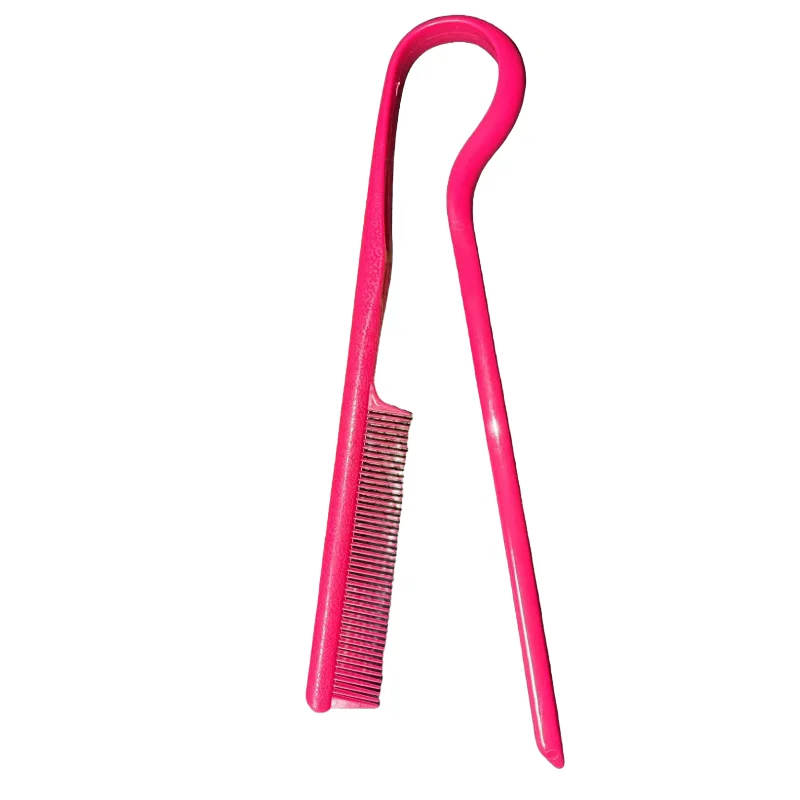 V-Shape Hair Straightening Comb – Sleek Styling Splint Tool Hair Styling Comb Axl Rose red