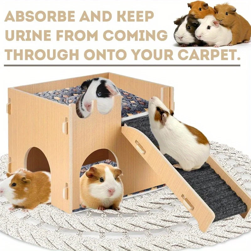 2-Pack Soft Plush Beds for Guinea Pigs, Hamsters & Small Pets Small Pet Bed Axl