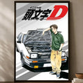 Initial D Anime Self-Stick HD PVC Wall Poster | Waterproof Decor Anime Wall Poster Axl White09 30X40cmNoframe
