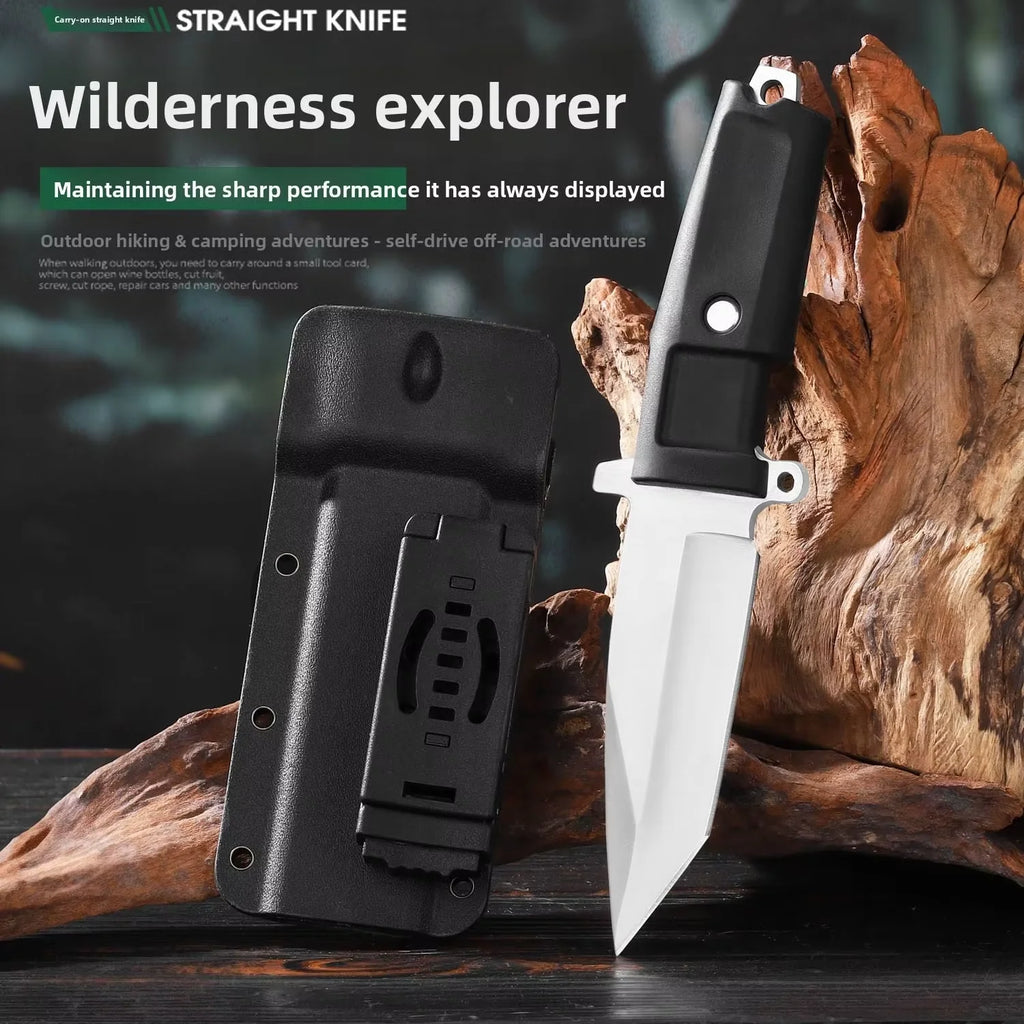 Jungle Straight Knife – Fixed Blade Camping Knife with Sheath Fixed Blade Knife Axl