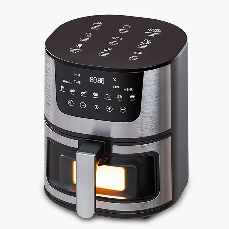 BALASHOV 1250W Air Fryer Toaster Oven Combo 4.5L LED Touch Air Fryer Oven Axl black EU