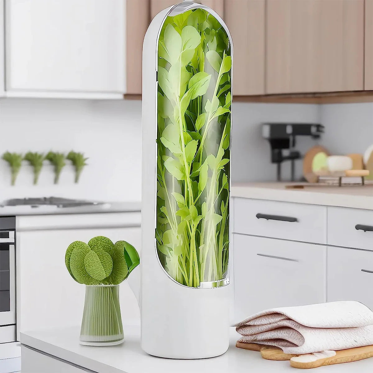 Fresh Herb Keeper Container – Fridge Herb Storage Pod Herb Storage Container Axl