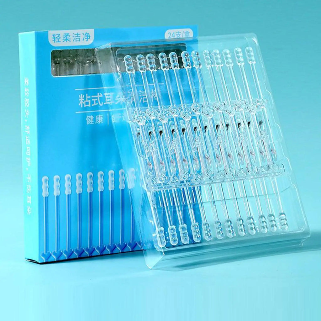 Reusable Sticky Ear Cleaning Swabs – 24pc Earwax Removal Kit Ear Cleaning Tool Axl
