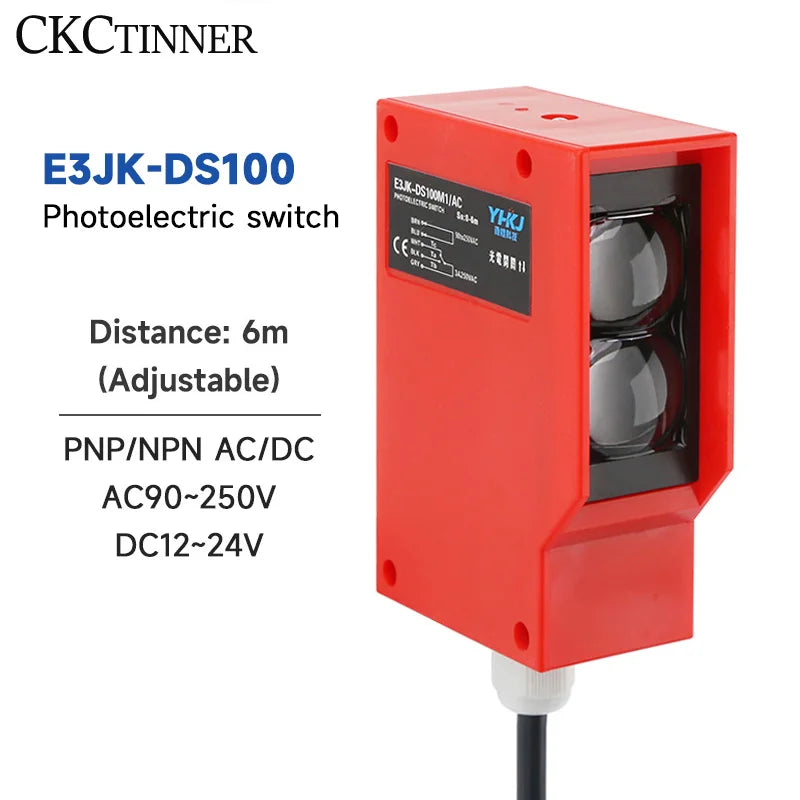 E3JK-DS100 6M Photoelectric Sensor 24V–220V AC/DC Waterproof Photoelectric Sensor Axl