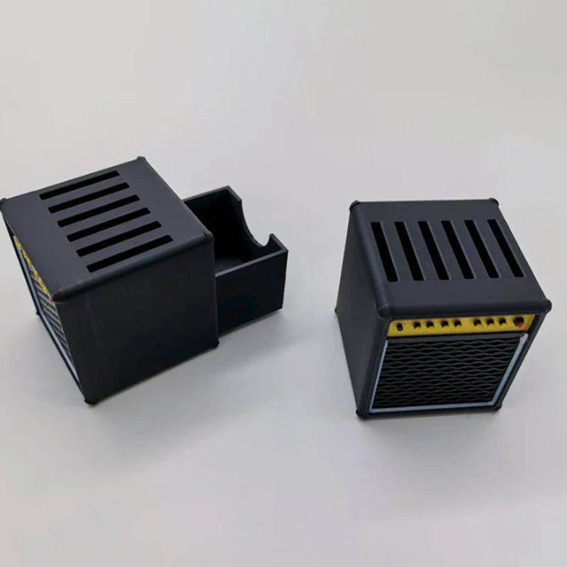 3D Printed Guitar Pick Holder Box with Drawer – Amp Design Guitar Pick Organizer Axl