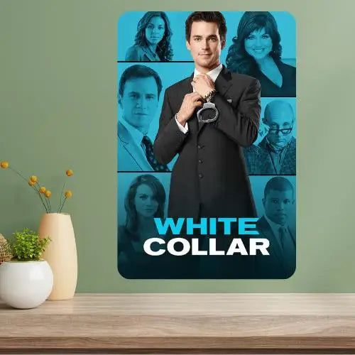 White Collar TV Show Metal Poster Sign | Vintage Aluminum Wall Art Metal Wall Sign Axl aluminum sign aluminum 14x20cm