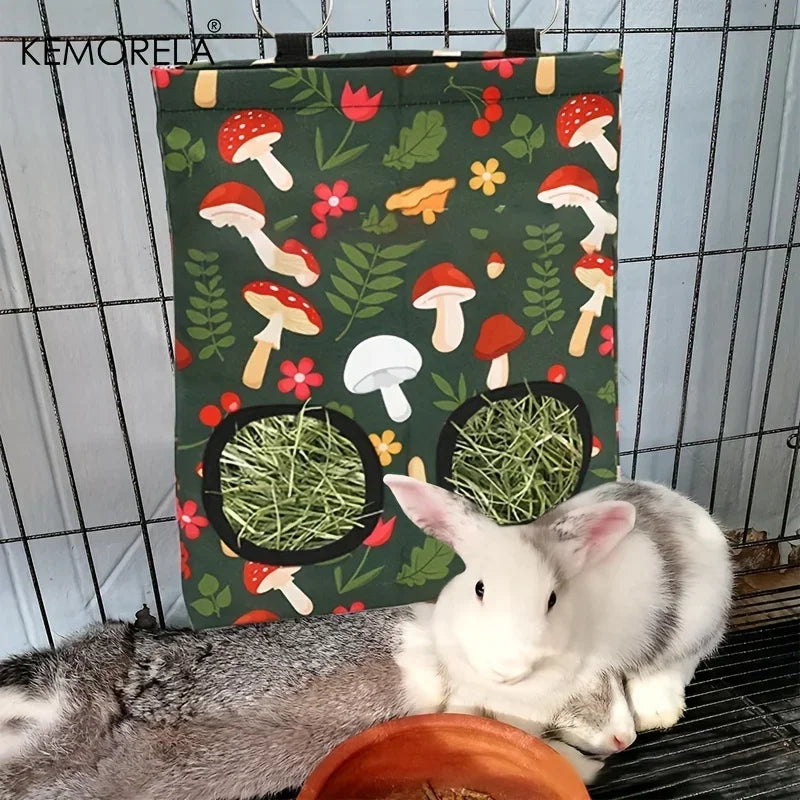Rabbit Hay Feeder Bag 2 Holes – Guinea Pig & Small Pet Feeder Small Pet Hay Feeder Axl