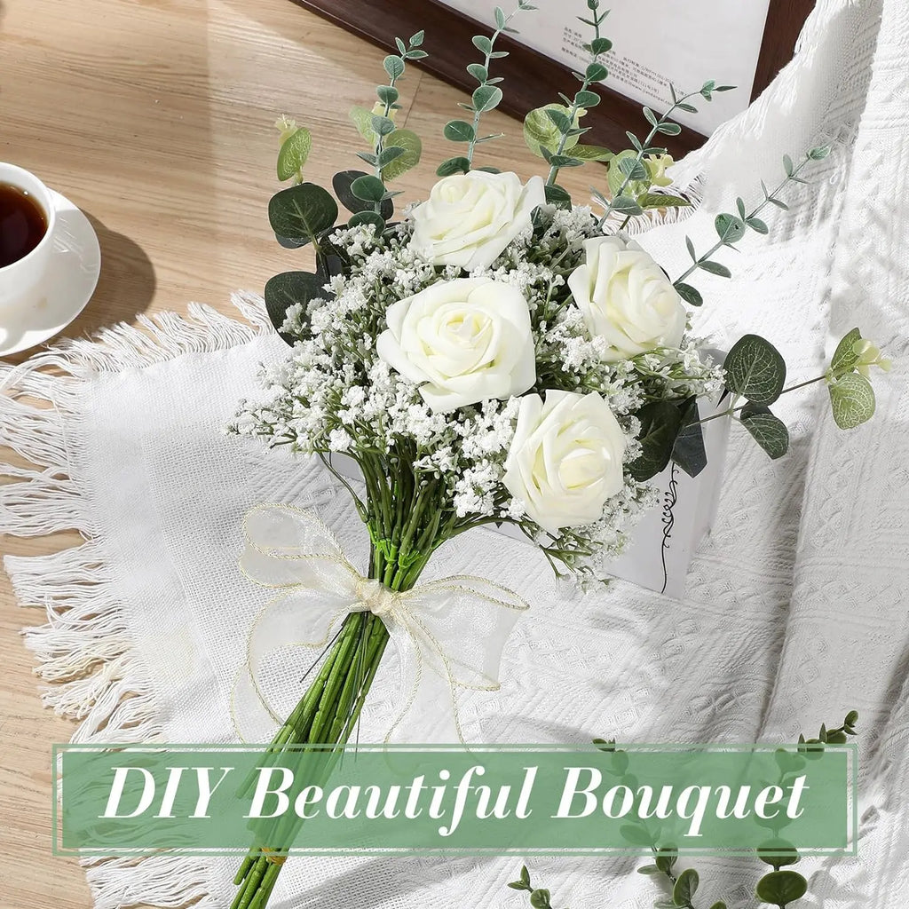 30-Pc Artificial Flower Stem Set – Wedding & Home Décor Artificial Flower Set Axl