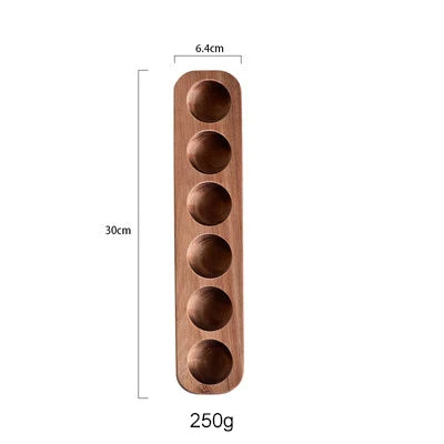 KEMORELA Wooden Double Row Egg Holder | Kitchen Organizer Egg Storage Rack Axl 6 Holes