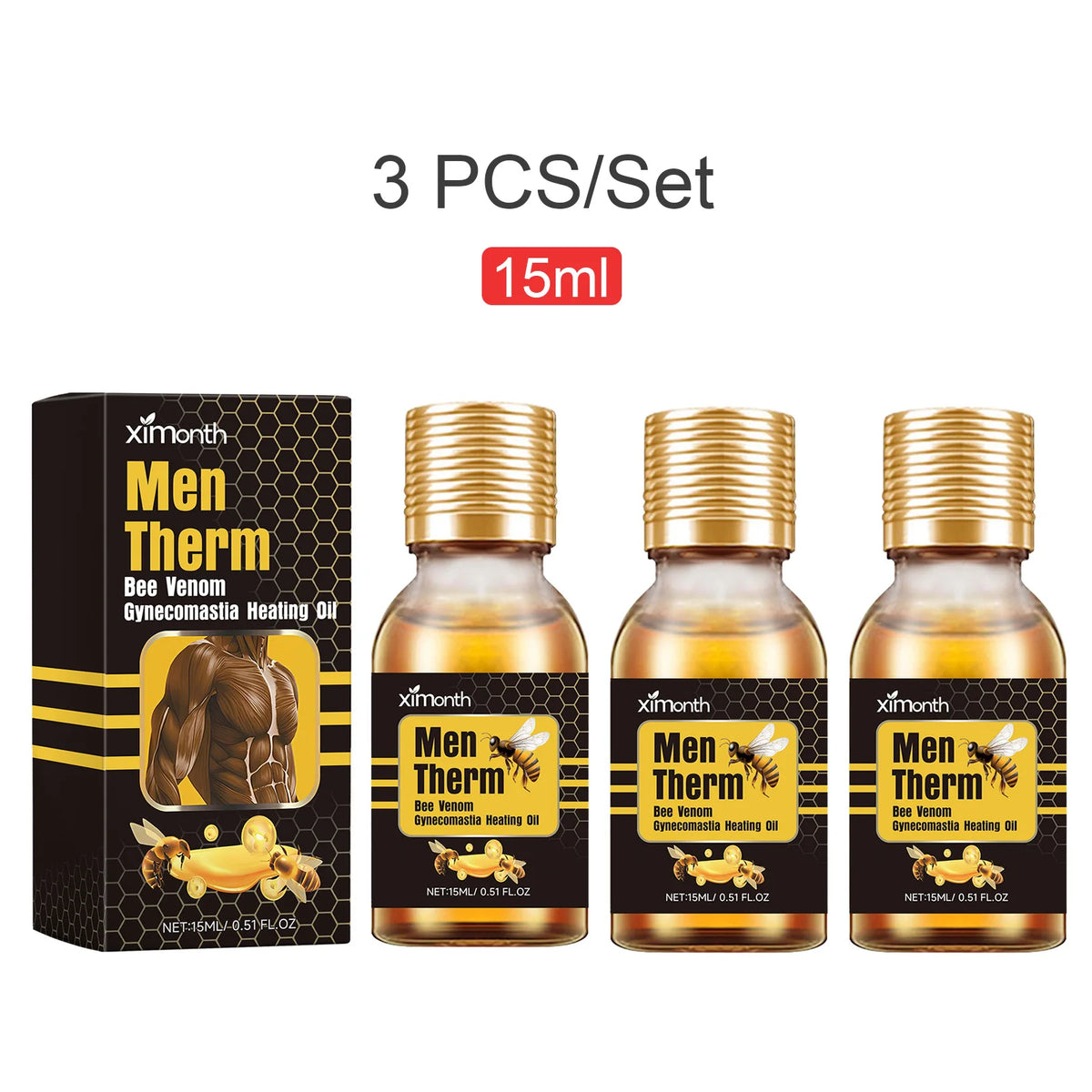 Men's Chest Firming Serum – Moisturizing Body Serum 15ml/30ml Body Firming Serum Axl 15ml 3PCS