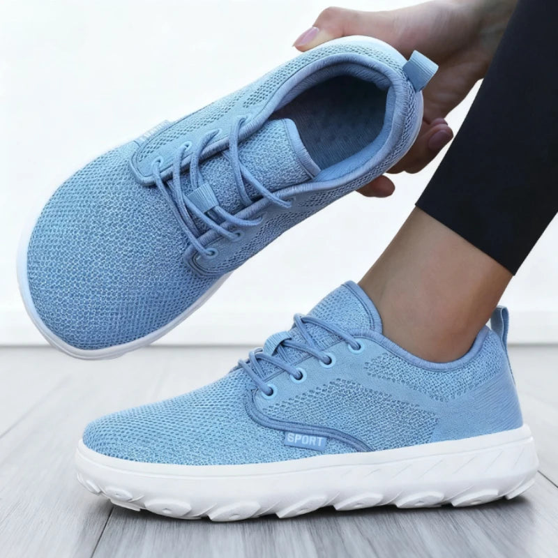 Women's Wide Toe Barefoot Sneakers | Breathable Mesh Platform Platform Walking Sneakers Axl SKY BLUE 43