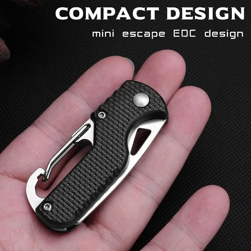 KEMORELA Foldable Serrated Pocket Knife EDC Keychain Tool Folding Pocket Knife Axl
