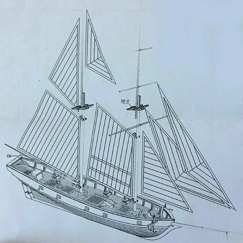 Halcon 1:100 Wooden Sailing Boat Model DIY Kit | Ship Build Wooden Ship Model Kit Axl